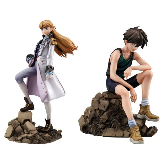 Mobile Suit Gundam Wing Alpha x Omega PVC Statue 1/8 Heero Yuy & Relena Peacecraft Set 30th Anniversary Repaint Ver. 14 cm