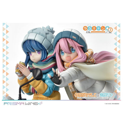 Laid-Back Camp Prisma Wing PVC Statue 1/7 Nadeshiko Kagamihara & Rin Shima 24 cm