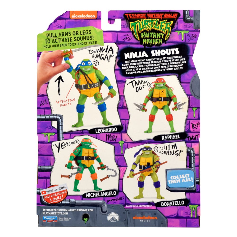Teenage Mutant Ninja Turtles: Mutant Mayhem Ninja Shouts Action Figures 15 cm Assortment