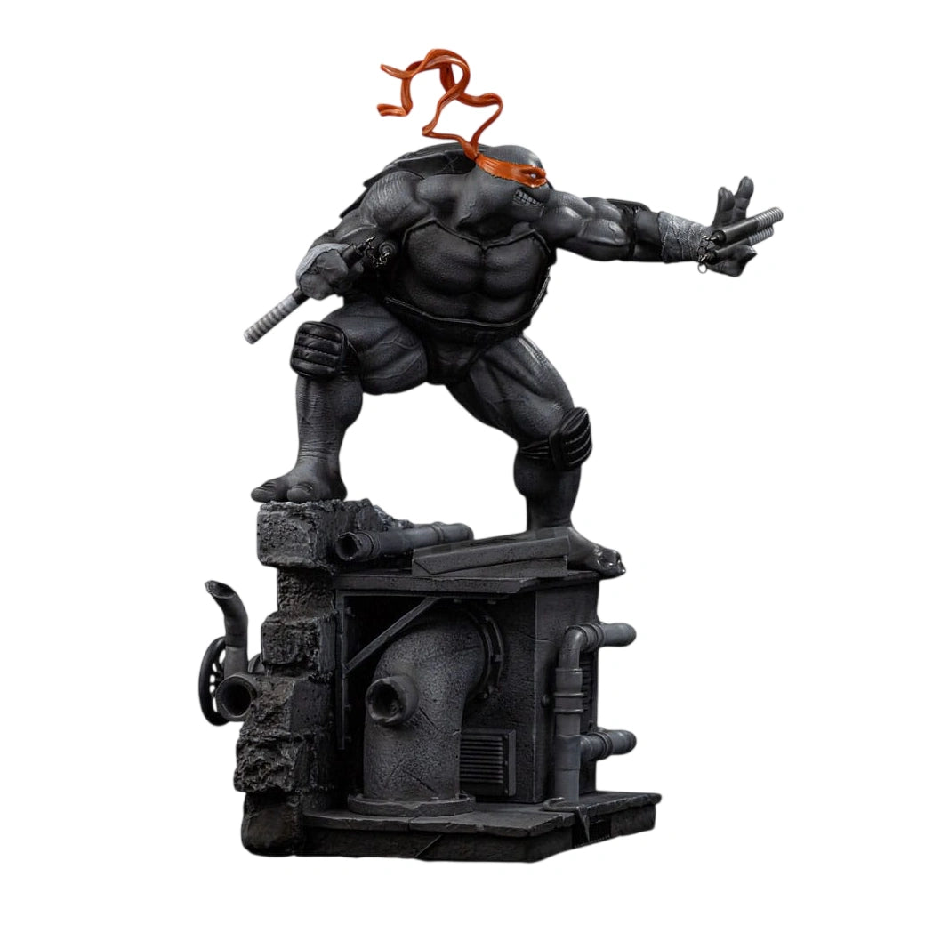 Teenage Mutant Ninja Turtles Art Scale Statue 1/10 Michelangelo Black and White Variant 26 cm heo exclusive