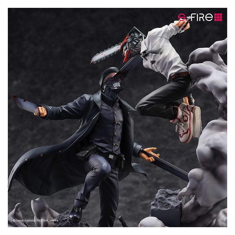 Chainsaw Man Statue Super Situation Figure Chainsaw Man vs. Samurai Sword 26 cm