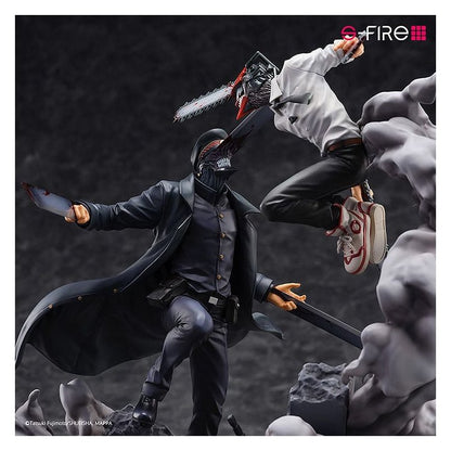 Chainsaw Man Statue Super Situation Figure Chainsaw Man vs. Samurai Sword 26 cm