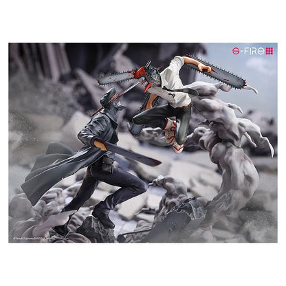 Chainsaw Man Statue Super Situation Figure Chainsaw Man vs. Samurai Sword 26 cm