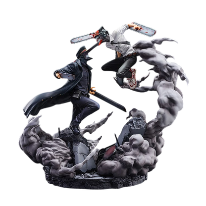 Chainsaw Man Statue Super Situation Figure Chainsaw Man vs. Samurai Sword 26 cm