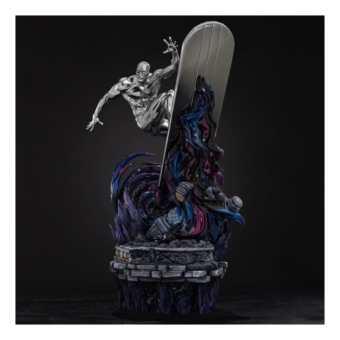 Marvel Comics Infinity Gauntlet Diorama Art Scale Statue 1/10 Silver Surfer Deluxe 36 cm