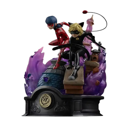 Miraculous Deluxe Art Scale Statue 1/10 Lady Bug and Cat Noir Signed Edition 23 cm