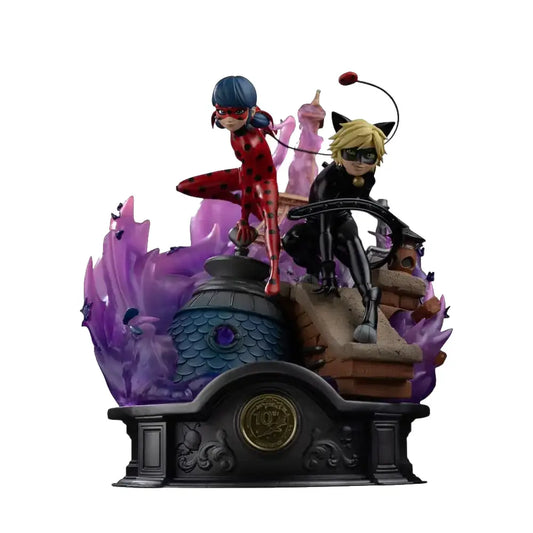 Miraculous Deluxe Art Scale Statue 1/10 Lady Bug and Cat Noir Signed Edition 23 cm