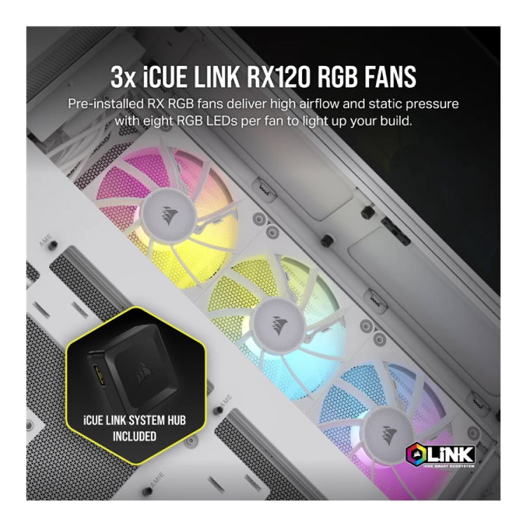 Corsair iCUE LINK 6500X RGB | Dual Chamber | White | Mid-Tower | ATX