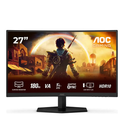 AOC Gaming | C27G42E | 27" | Fast VA | Full HD (1080p) 1920 x 1080 at 180 Hz | 300 cd/m²