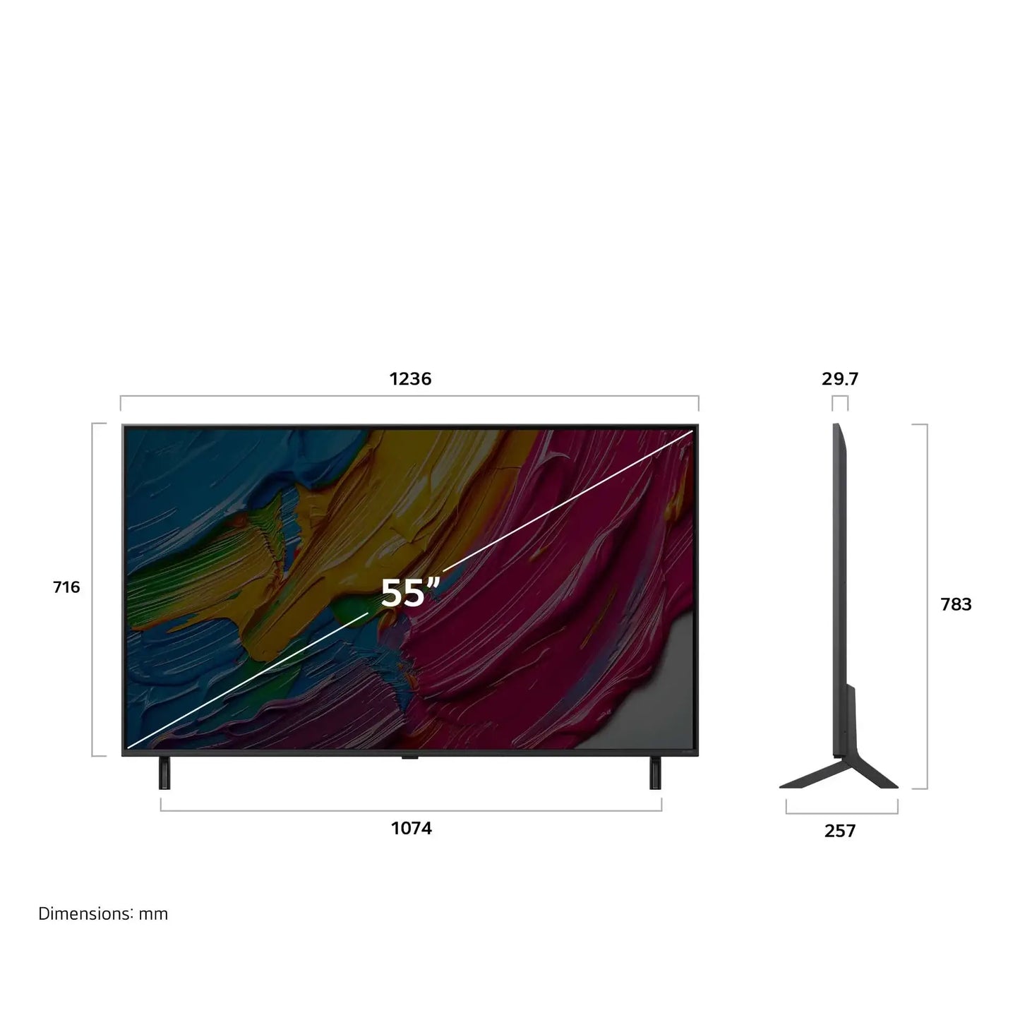 LG Smart TV | 55QNED80A3A | 55" | 140 cm | 4K UHD (2160p) | webOS