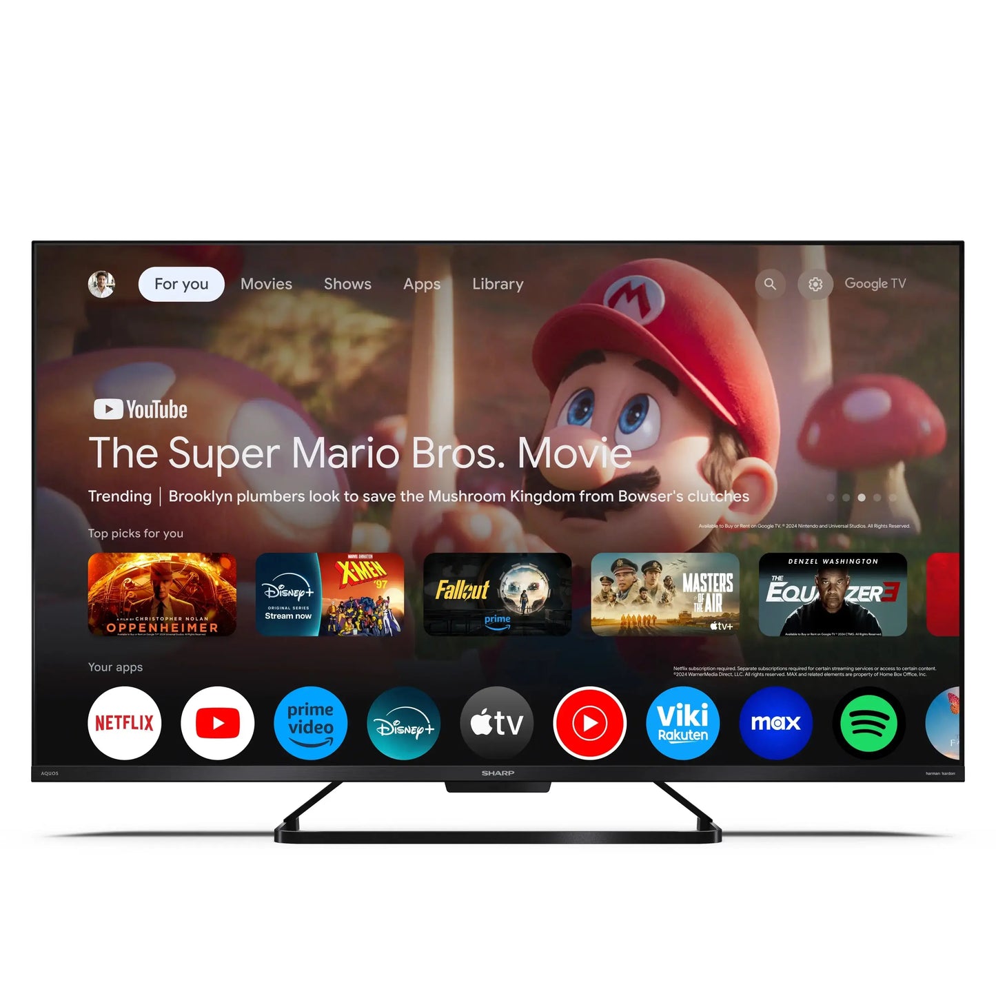 Sharp Smart TV | 43GR8265E | 43" | 108 cm | 4K UHD (2160p) | Google TV