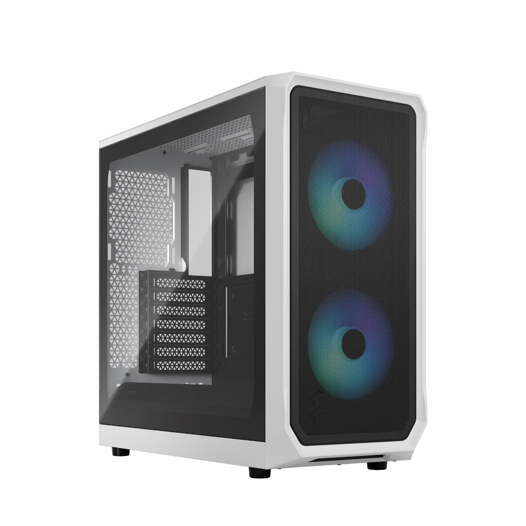 Fractal Design Focus 2 | Mid-Tower | RGB White TG Clear Tint | ATX | No PSU