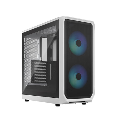Fractal Design Focus 2 | Mid-Tower | RGB White TG Clear Tint | ATX | No PSU
