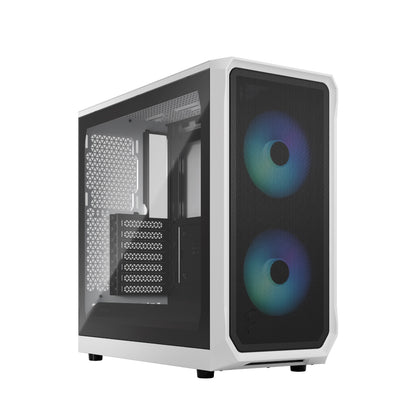 Fractal Design Focus 2 | Mid-Tower | RGB White TG Clear Tint | ATX | No PSU