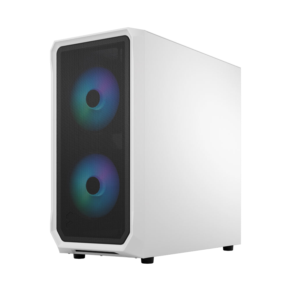 Fractal Design Focus 2 | Mid-Tower | RGB White TG Clear Tint | ATX | No PSU