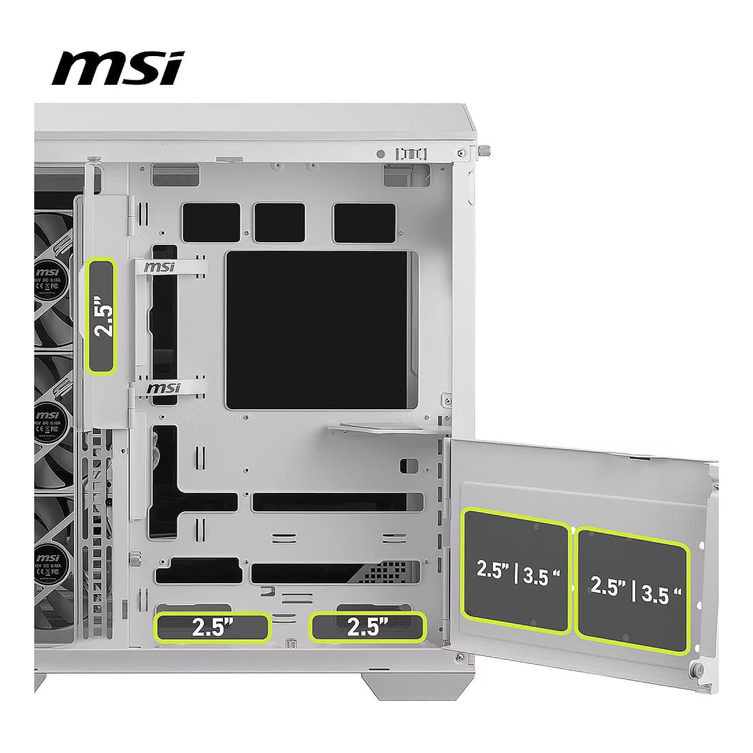 MSI MAG PANO 100R PZ | Mid-Tower | White | Side Window | ATX | No PSU