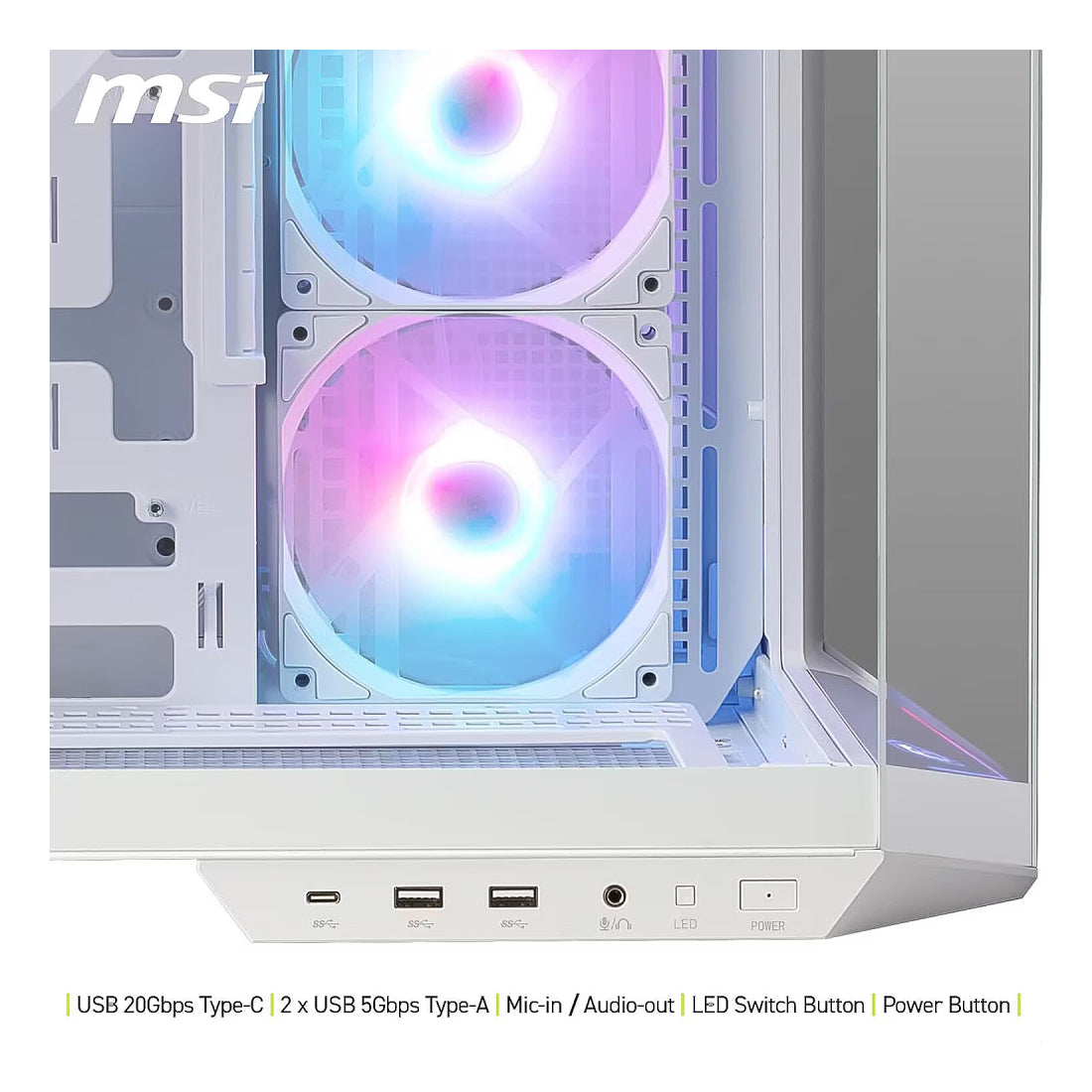 MSI MAG PANO 100R PZ | Mid-Tower | White | Side Window | ATX | No PSU