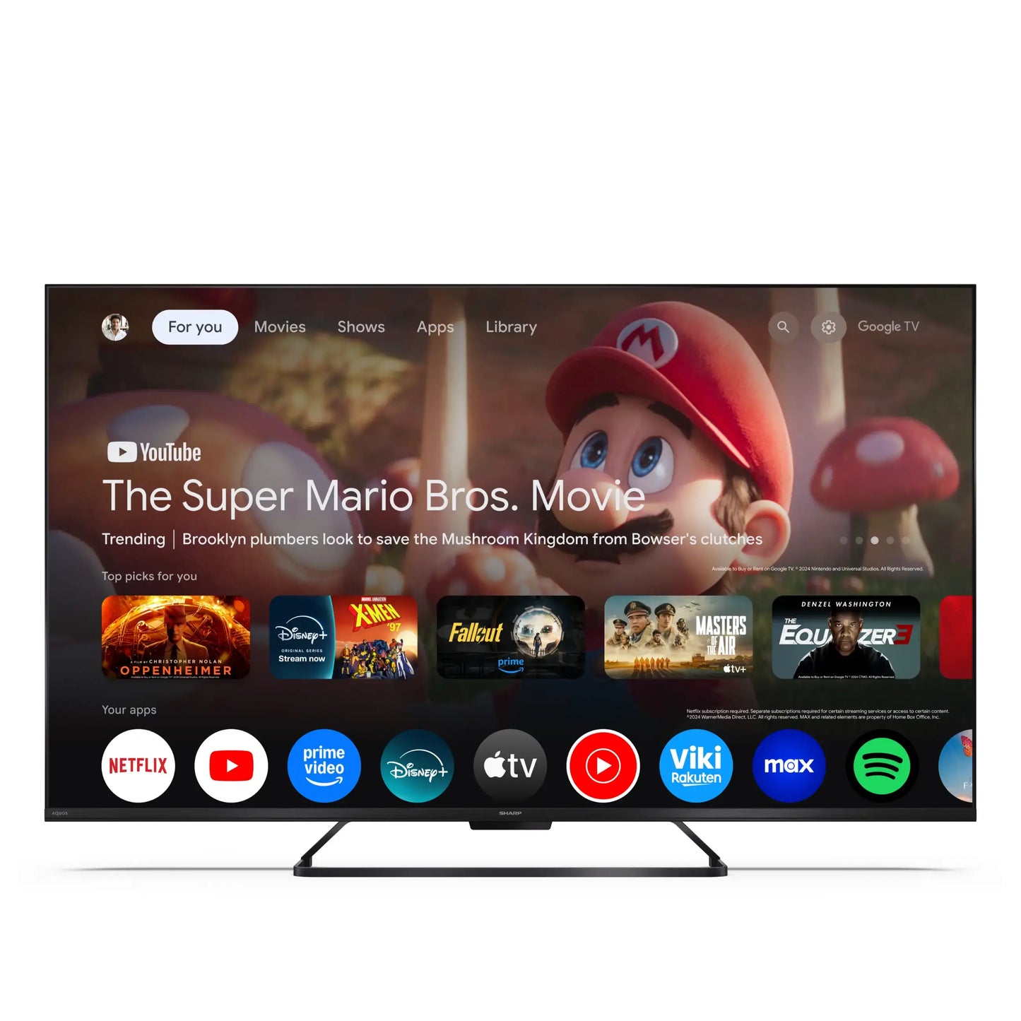 Sharp Smart TV | 50HR7265E | 50" | 126 cm | 4K UHD (2160p) | Google TV