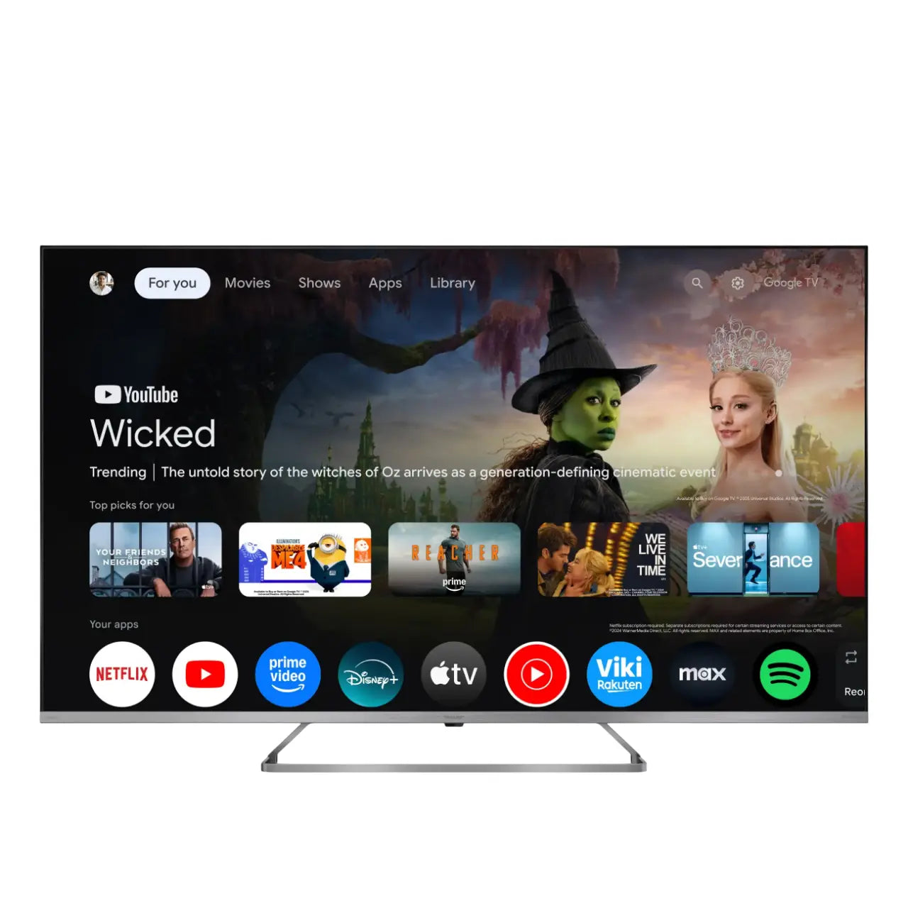 Sharp Smart TV | 55JP7265E | 55" | 139 cm | 4K UHD | Google TV