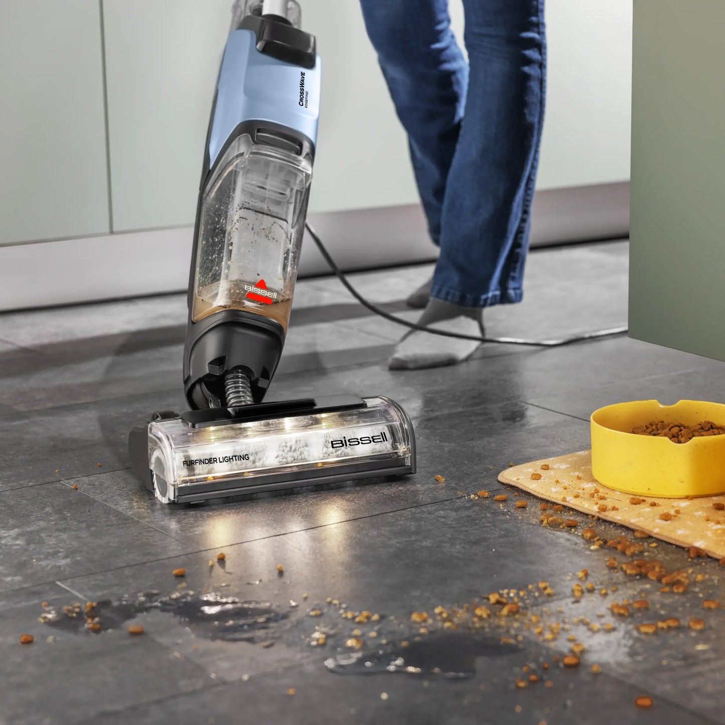 BISSELL | Stick vacuum cleaner | CrossWave OmniForce | 4136N | Dry & Wet | 25.2 V | Black/Lake Blue/Silver