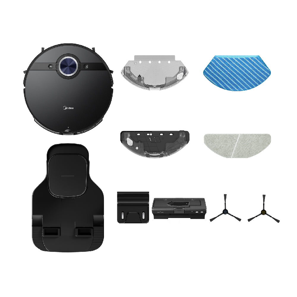 Midea | Robotic Vacuum Cleaner | S8+ | Wet & Dry | Li-ion 5200 mAh | 4000 Pa | Black