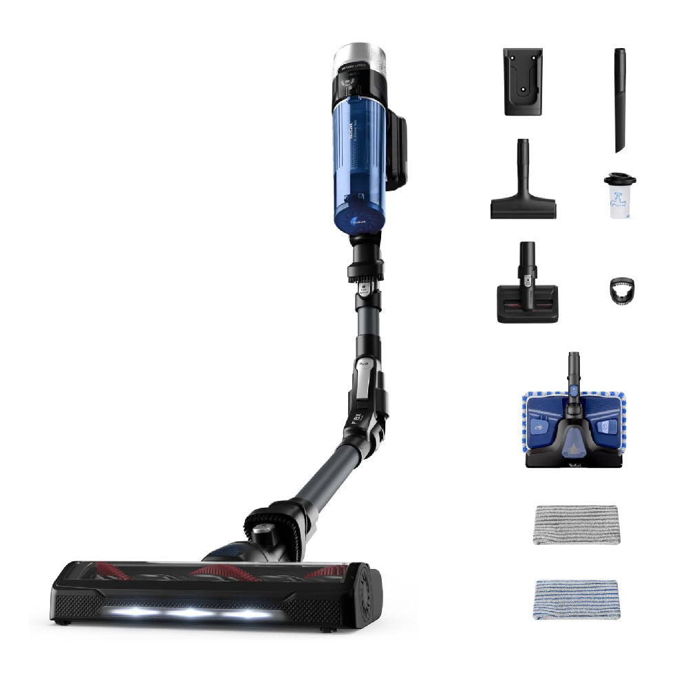 TEFAL | Stick/handheld vacuum cleaner | X-FORCE FLEX 9.60 AQUA | TY20C7WO | Cordless | Dry/Wet | Blue/Black
