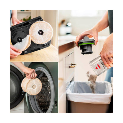 BISSELL | SpinWave + Vac Pet Select | 3893N | Cordless | Dry/Wet | 25.2 V | 70 min | Black/Grey