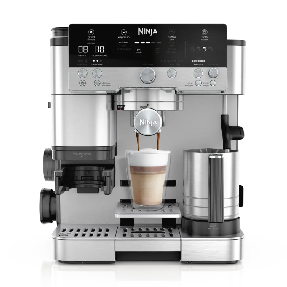NINJA | Espresso Coffee Maker | ES601EU Luxe Café Premier | 11 bar | Milk Frother | 1650 W | Black/Stainless Steel