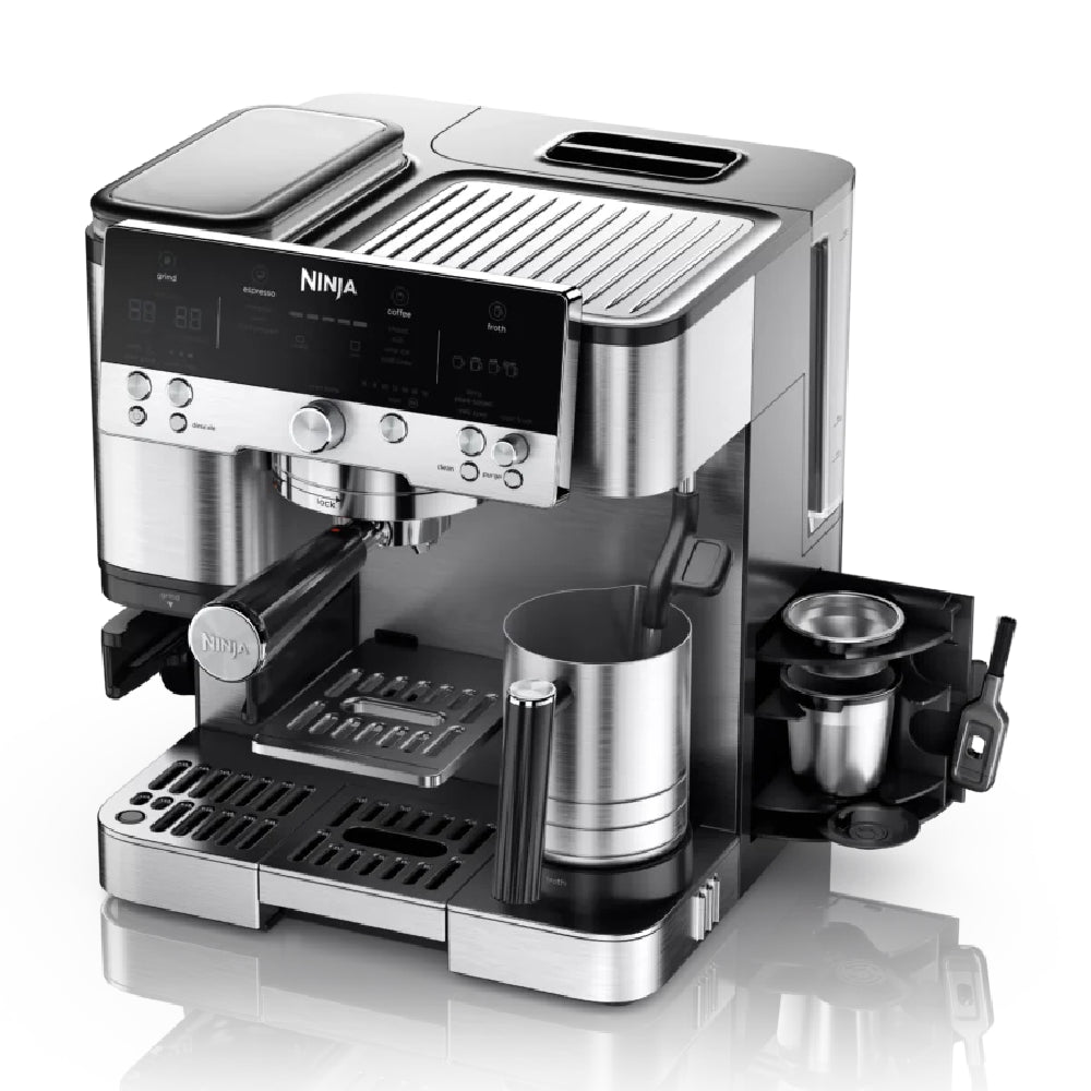 NINJA | Espresso Coffee Maker | ES601EU Luxe Café Premier | 11 bar | Milk Frother | 1650 W | Black/Stainless Steel