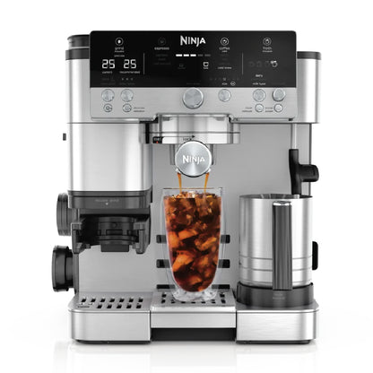 NINJA | Espresso Coffee Maker | ES601EU Luxe Café Premier | 11 bar | Milk Frother | 1650 W | Black/Stainless Steel