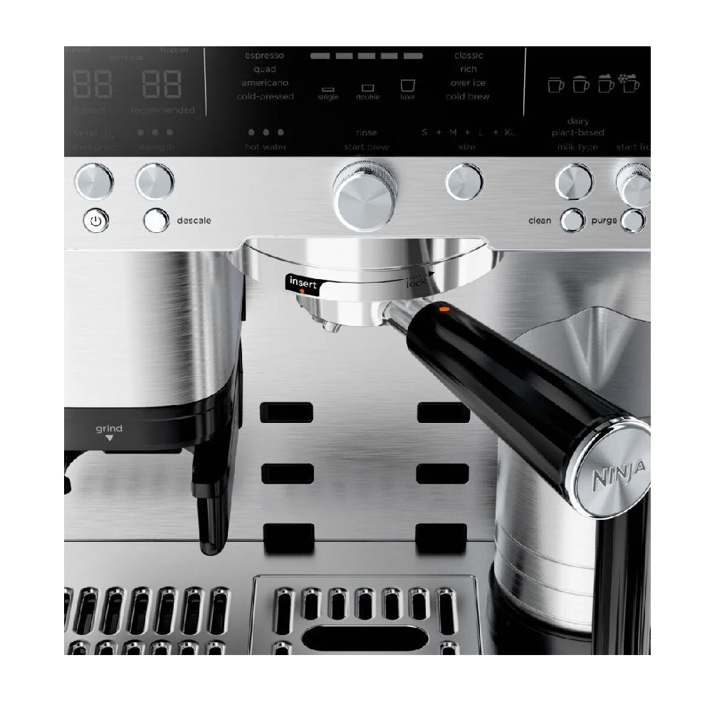 NINJA | Espresso Coffee Maker | ES601EU Luxe Café Premier | 11 bar | Milk Frother | 1650 W | Black/Stainless Steel