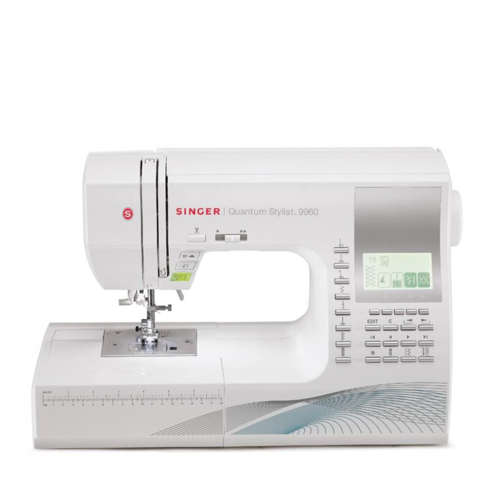 SINGER | Computerized Sewing Machine | Quantum Stylist™ 9960 | 600 Stitches | 13 Buttonholes | 55 W | White