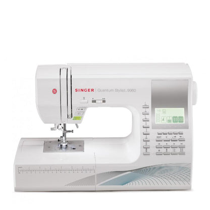 SINGER | Computerized Sewing Machine | Quantum Stylist™ 9960 | 600 Stitches | 13 Buttonholes | 55 W | White