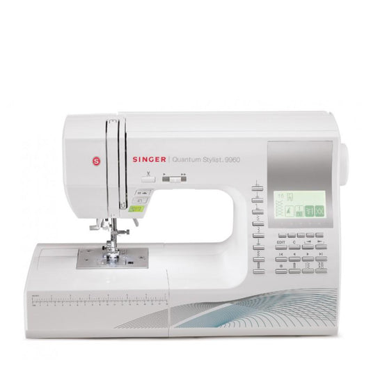 SINGER | Computerized Sewing Machine | Quantum Stylist™ 9960 | 600 Stitches | 13 Buttonholes | 55 W | White