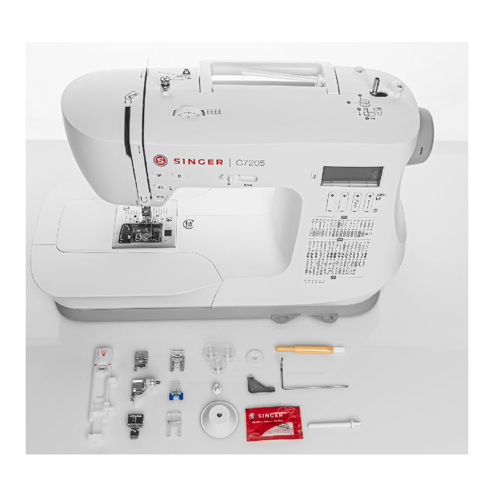 SINGER | Computerized Sewing Machine | C7205 | 200 Stitches | 8 Buttonholes | 40 W | White