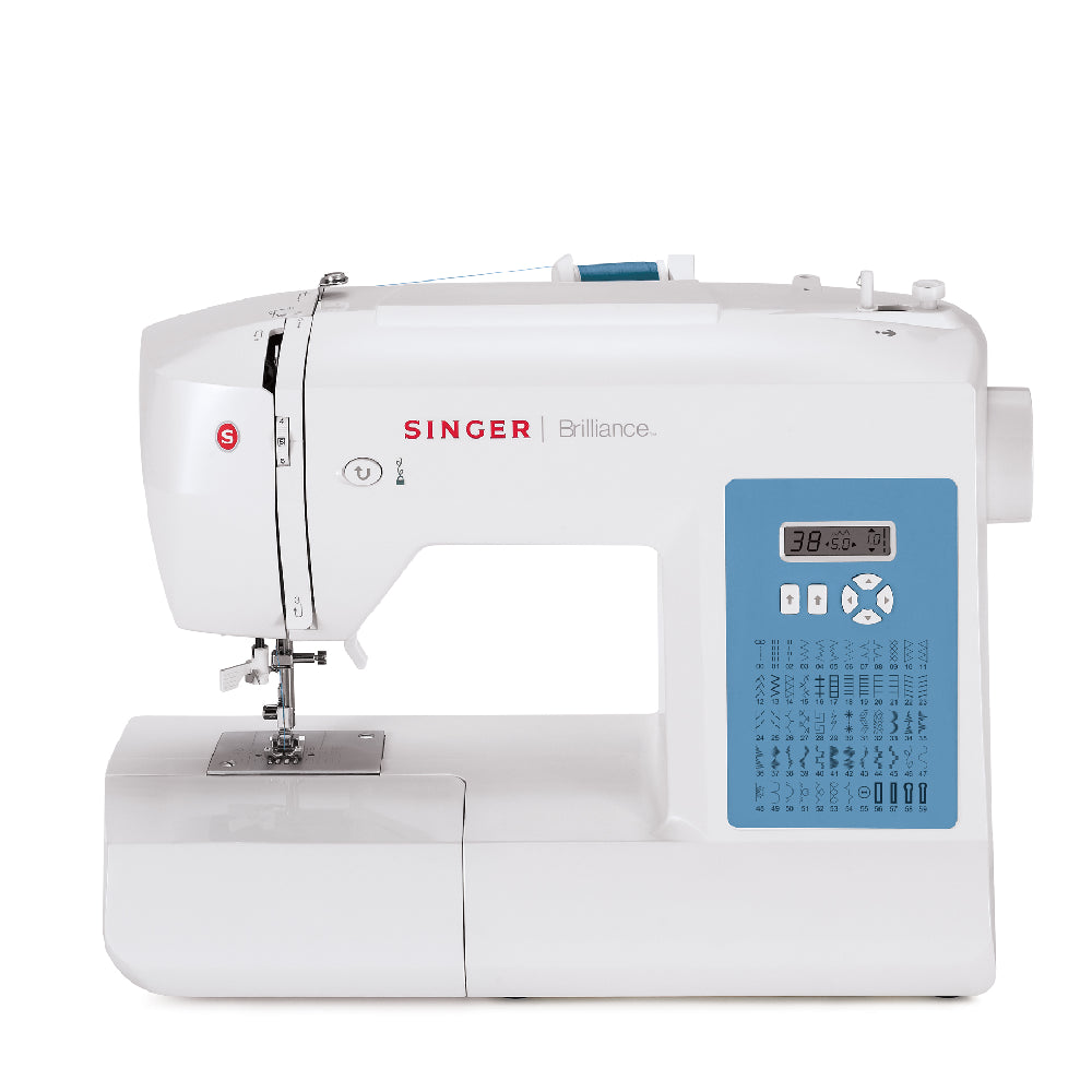 SINGER | Computerized Sewing Machine | 6160 Brilliance | 60 Stitches | 6 Buttonholes | White