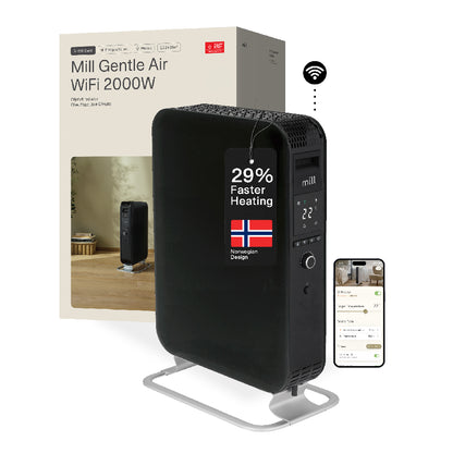 Mill | WiFI GEN3 Oil Filled Radiator | OIL2000WIFI3 | 2000 W | 3 Power levels | Black