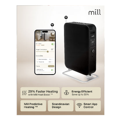 Mill | WiFI GEN3 Oil Filled Radiator | OIL2000WIFI3 | 2000 W | 3 Power levels | Black