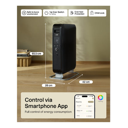 Mill | WiFI GEN3 Oil Filled Radiator | OIL2000WIFI3 | 2000 W | 3 Power levels | Black