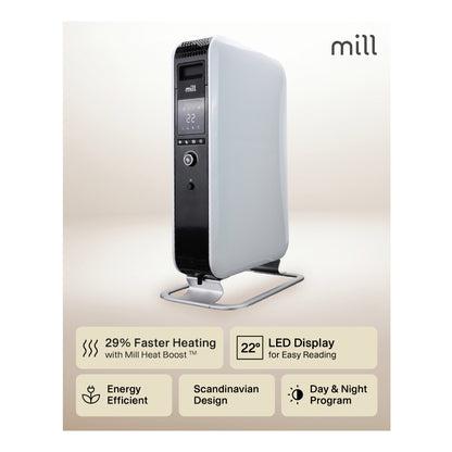 Mill | Heater | AB-H2000DN | Oil Filled Radiator | 2000 W | 3 Power levels | White
