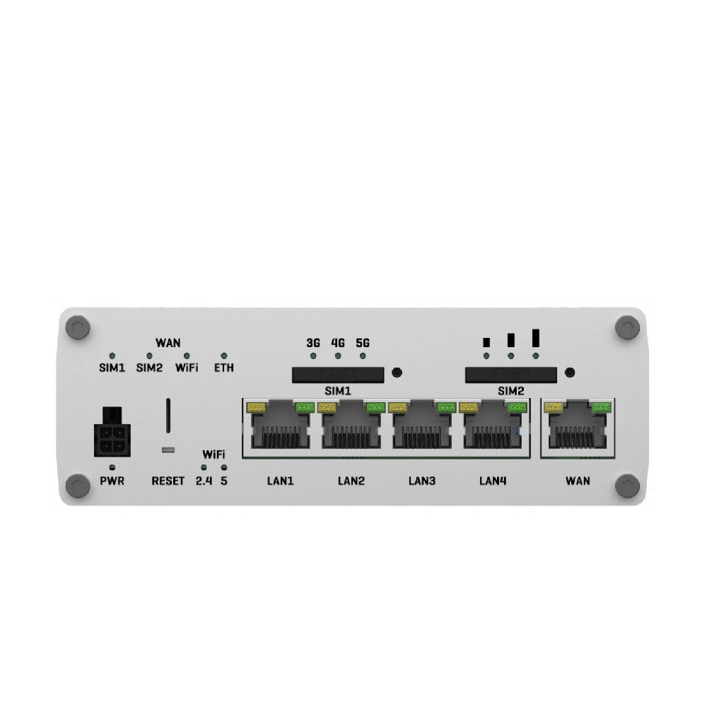 Teltonika RUTX50 | 5G/4G/3G | Wi-Fi 5 | 2.4/5 GHz | 5-port switch | GNSS | DIN rail mountable
