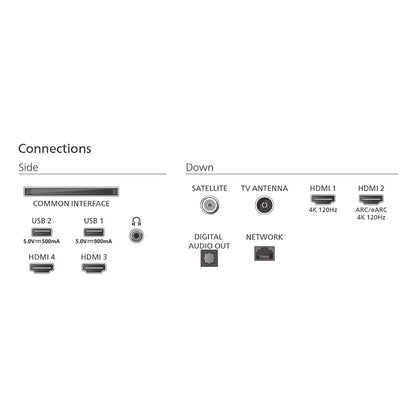 Philips 48OLED820 | 48" 4K OLED Smart TV | Google TV | Ambilight | 120Hz | P5 AI Engine | Black