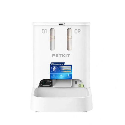 PETKIT YumShare Dual-hopper 2 Automatic Feeder with Camera | Capacity 5 L | White