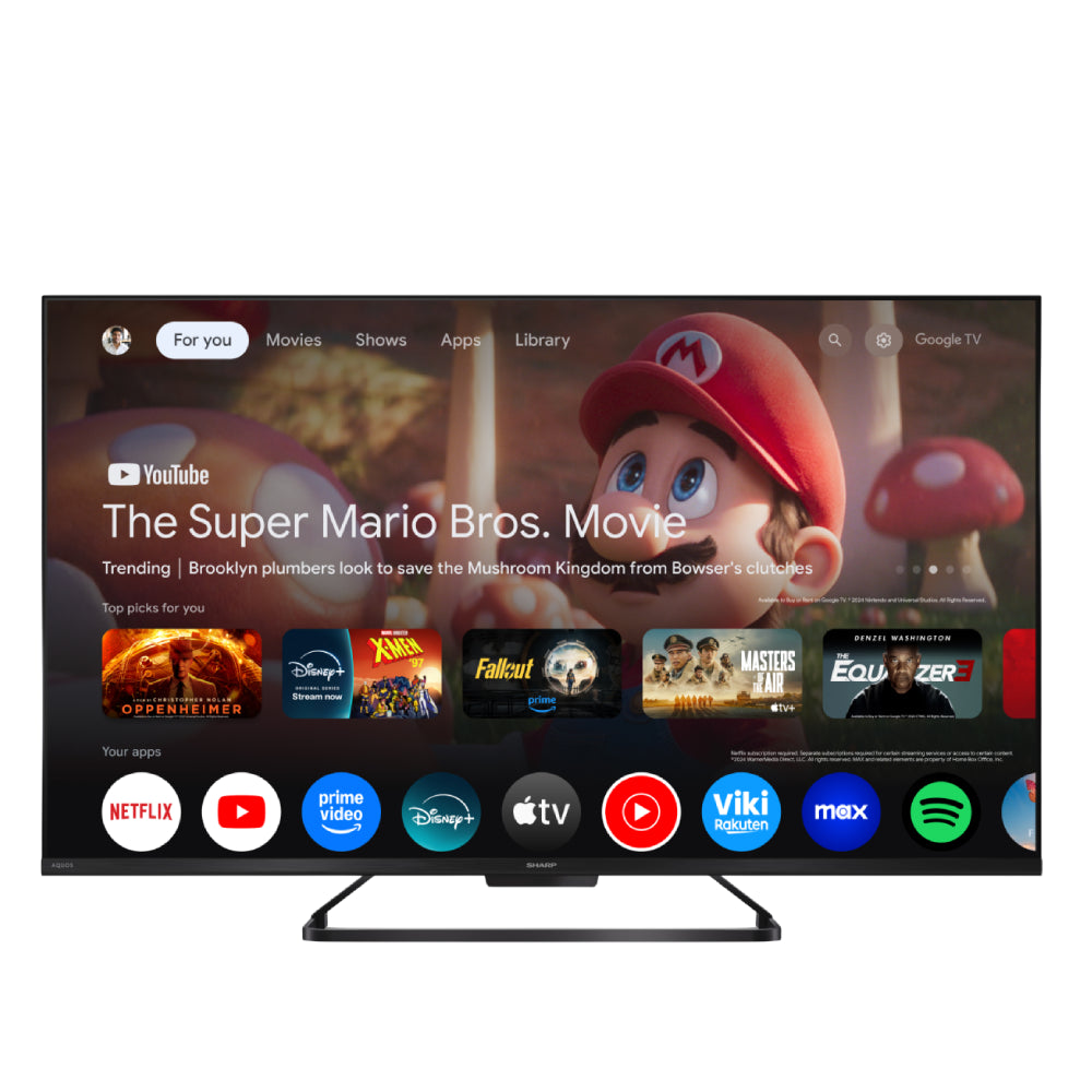 Sharp 43HR7265E | 43" 4K UHD Smart TV | Google TV | HDR10 | Active Motion 800 | Black