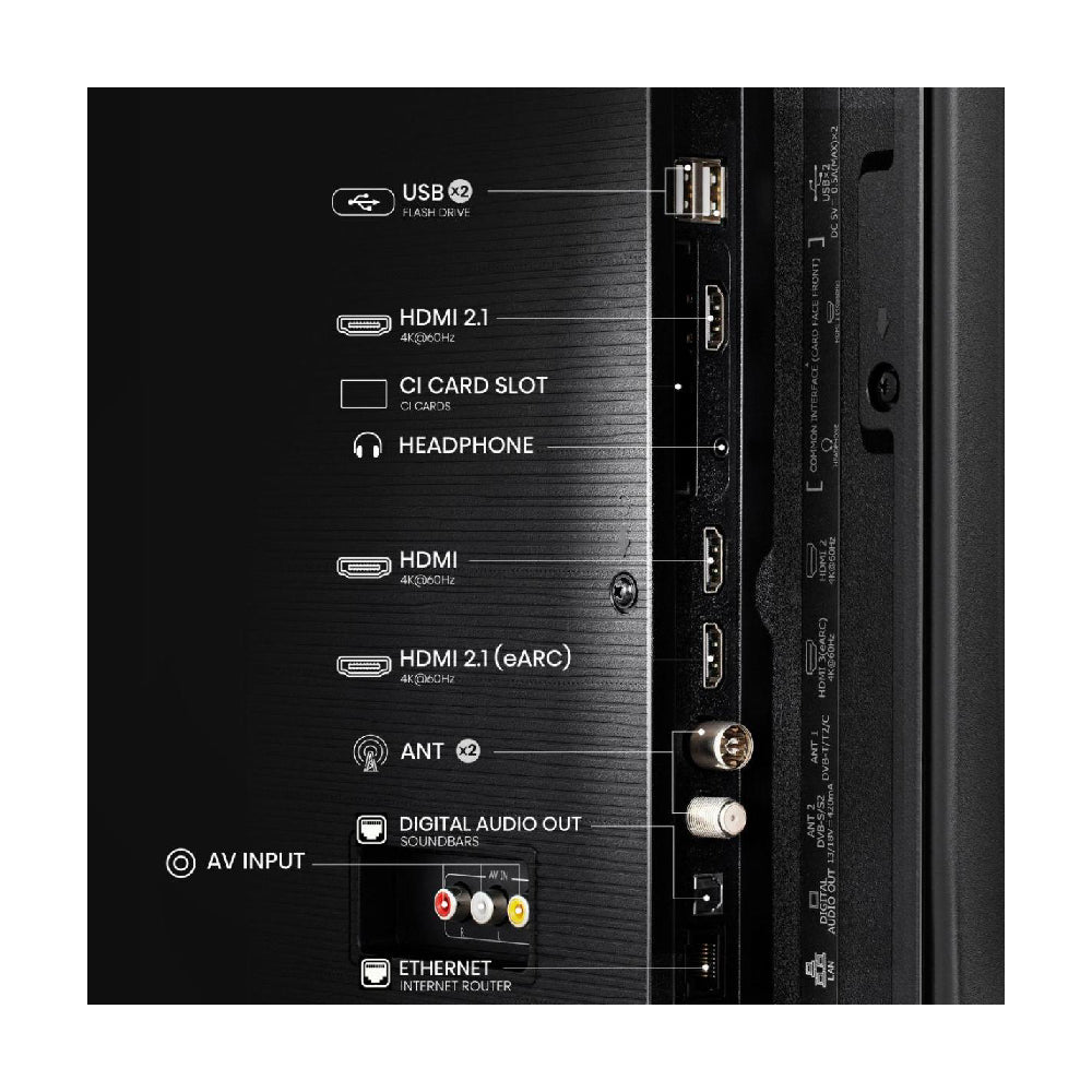 Hisense 43A6Q | 43" 4K UHD Smart TV | VIDAA | Dolby Vision | HDR10+ | DTS Virtual:X | Black