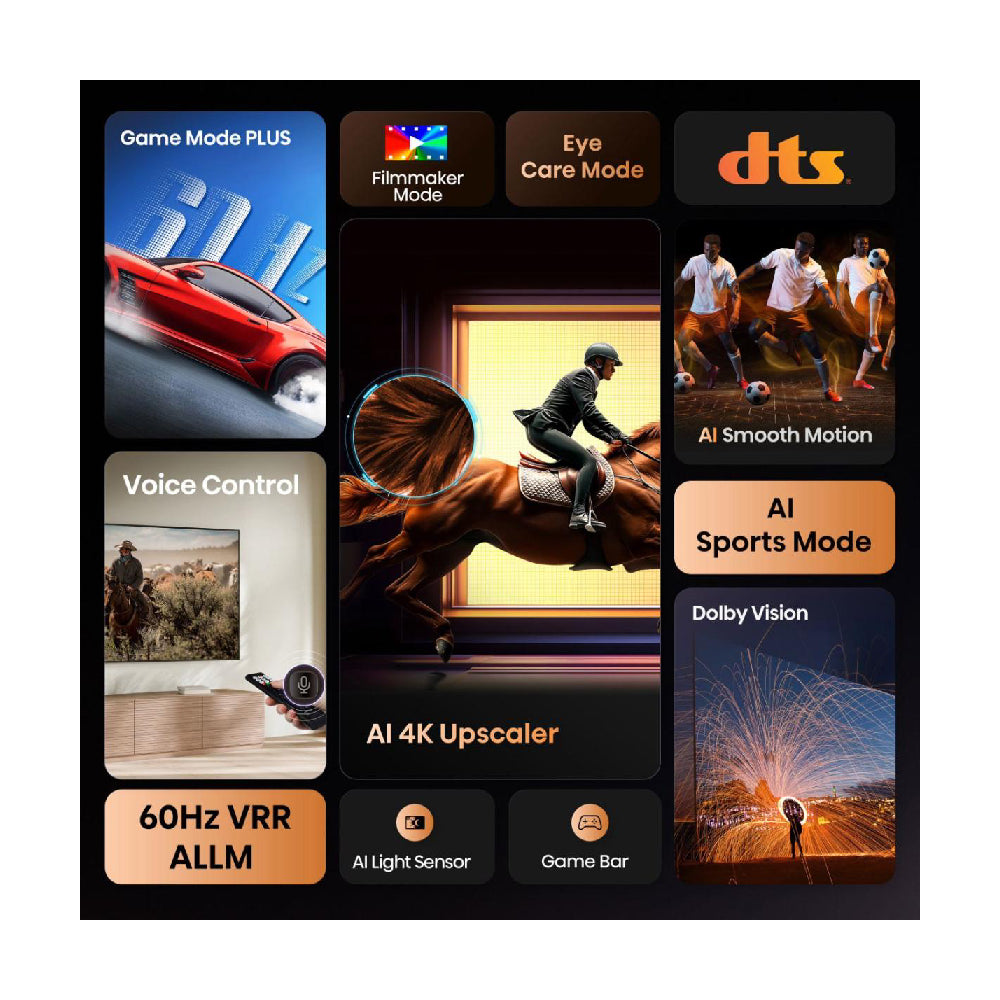 Hisense 43A6Q | 43" 4K UHD Smart TV | VIDAA | Dolby Vision | HDR10+ | DTS Virtual:X | Black