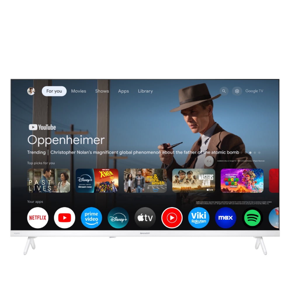 Sharp 32HF2265EW | 32" HD Smart TV | Google TV | HDR10 | Active Motion 400 | White