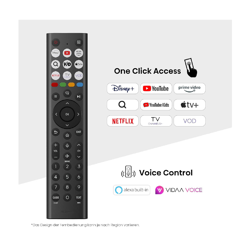 Hisense 50E7Q | 50" 4K QLED Smart TV | VIDAA | Dolby Vision | Dolby Atmos | Precision Colour | Black