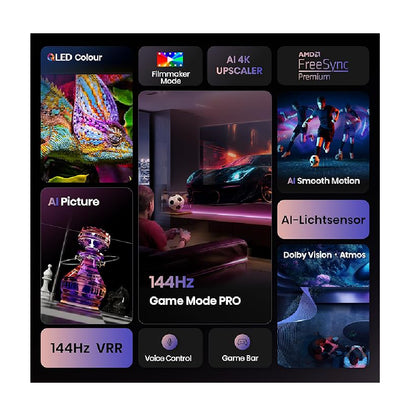 Hisense 50E7Q | 50" 4K QLED Smart TV | VIDAA | Dolby Vision | Dolby Atmos | Precision Colour | Black