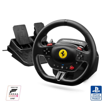 Thrustmaster T128 Ferrari 296 GTB Edition | Hybrid Drive Racing Wheel | Magnetic Paddles | PC, Xbox | Black